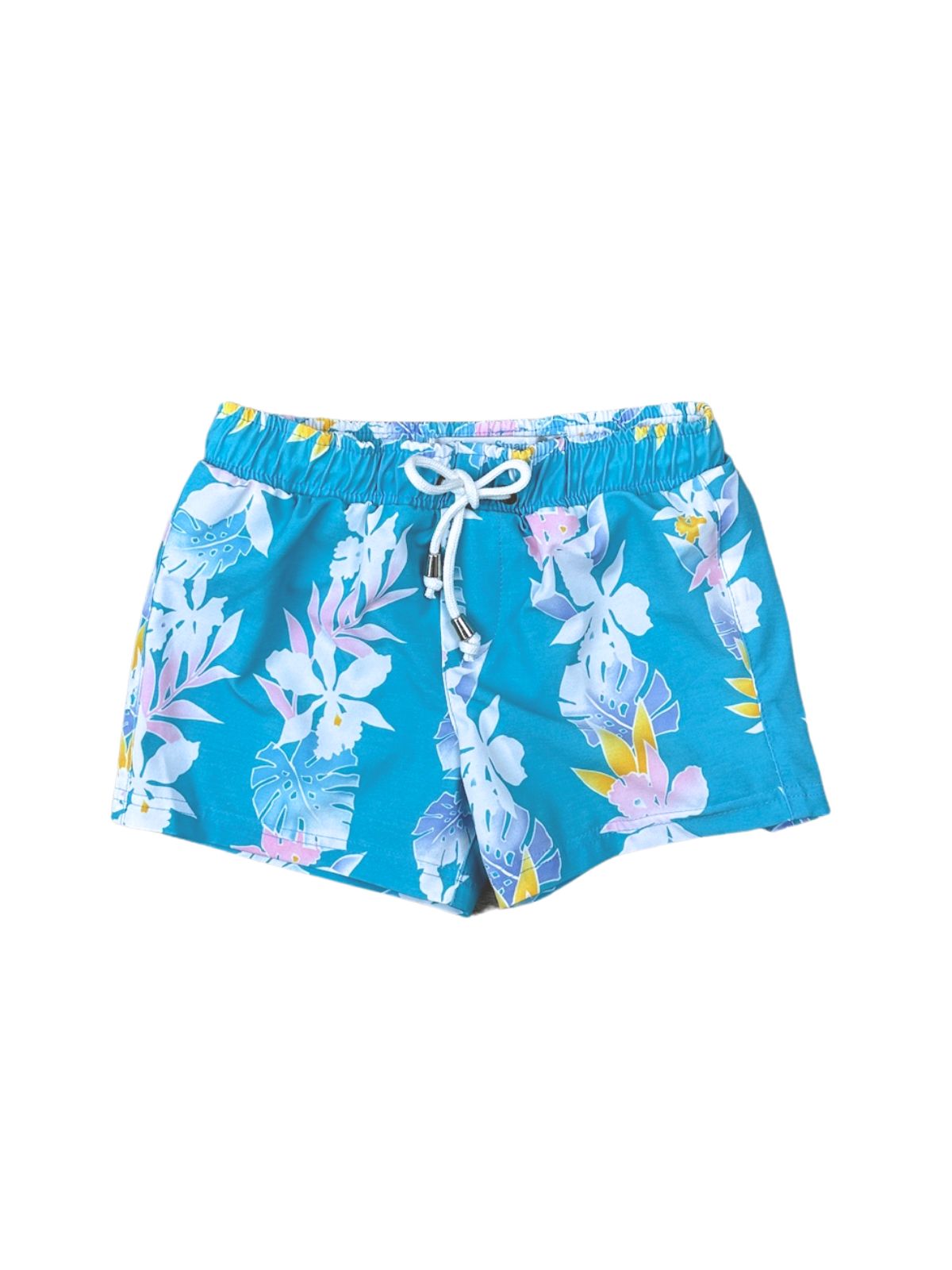 Noosa Floral Boy Kids Swim Short - Blue