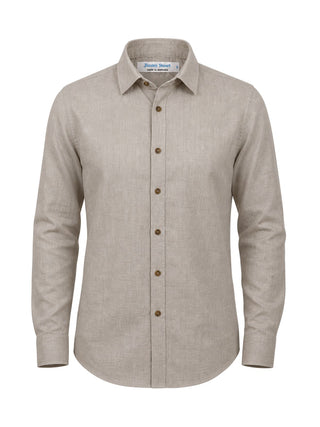 Byron Bay Oatmeal Linen L/S Shirt
