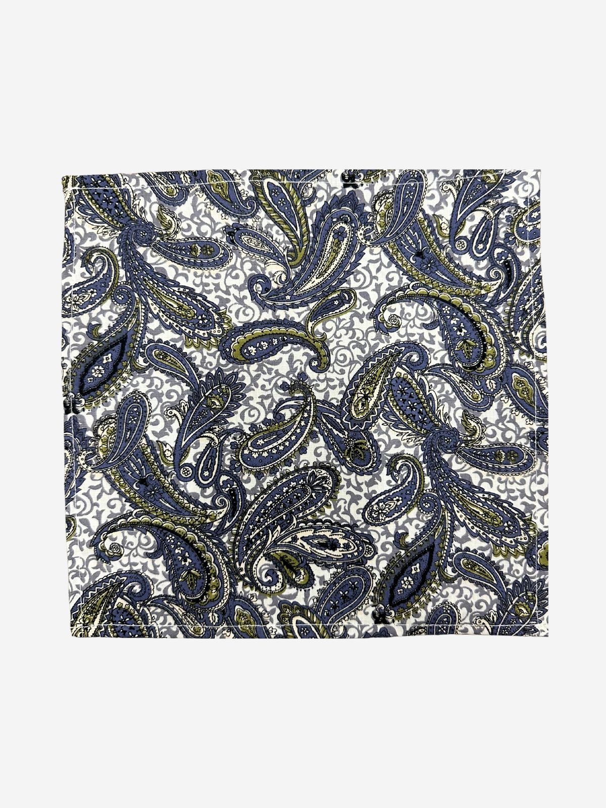 Oil Cotton Pocket Square - Grey