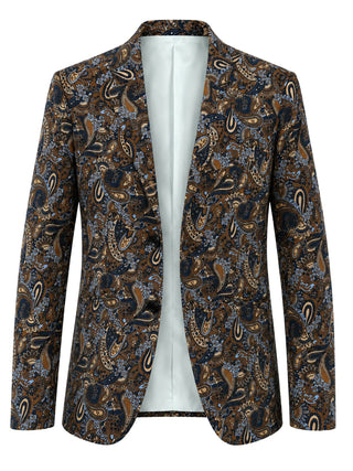 Old World Paisley Cotton Jacket - Brown