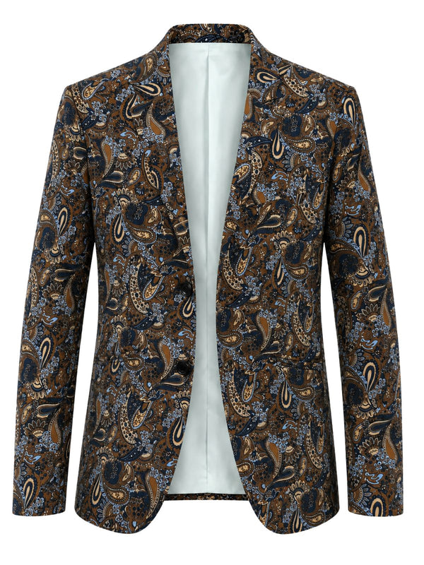 Old World Paisley Cotton Jacket - Brown
