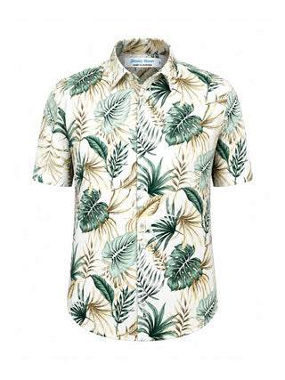 Olympus Floral Cotton S/S Shirt - Yellow/Green