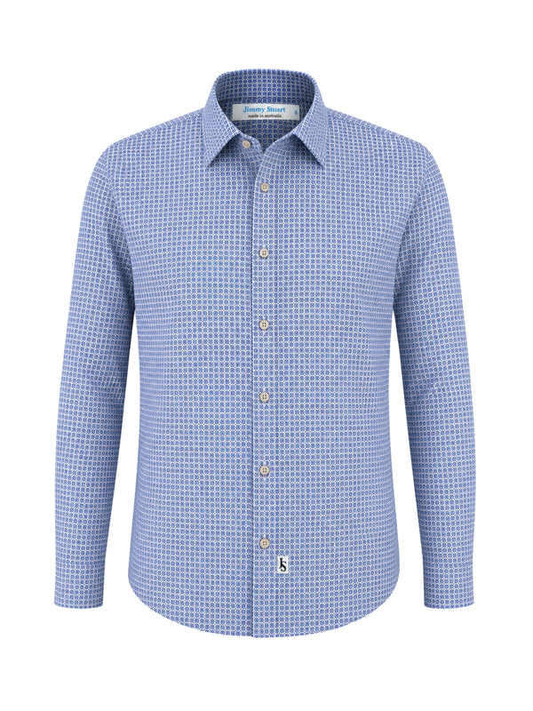 Pacman Liberty Cotton L/S Shirt - Blue