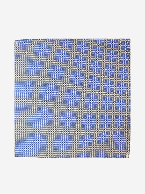 Pacman Cotton Pocket Square - Blue