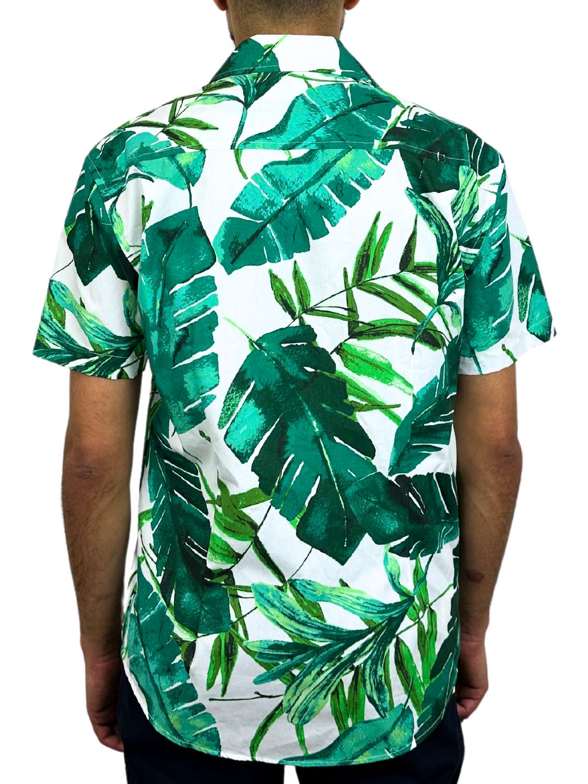 Palmgrove Floral Cotton S/S Shirt - Green
