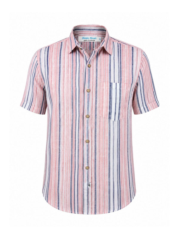 Paros Stripe Linen S/S Shirt