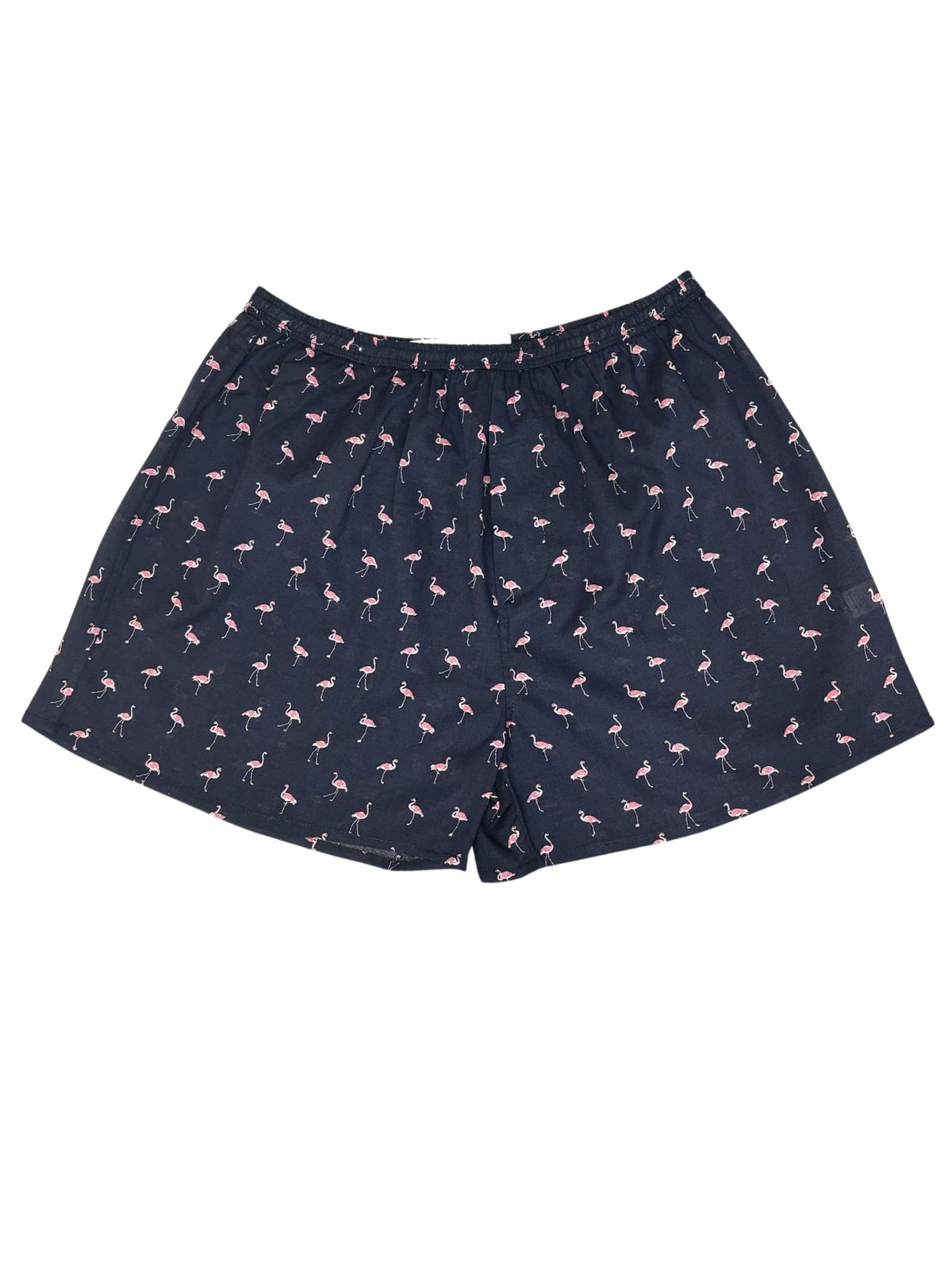 Pink Flamingos Abstract Cotton Boxer Short - Navy