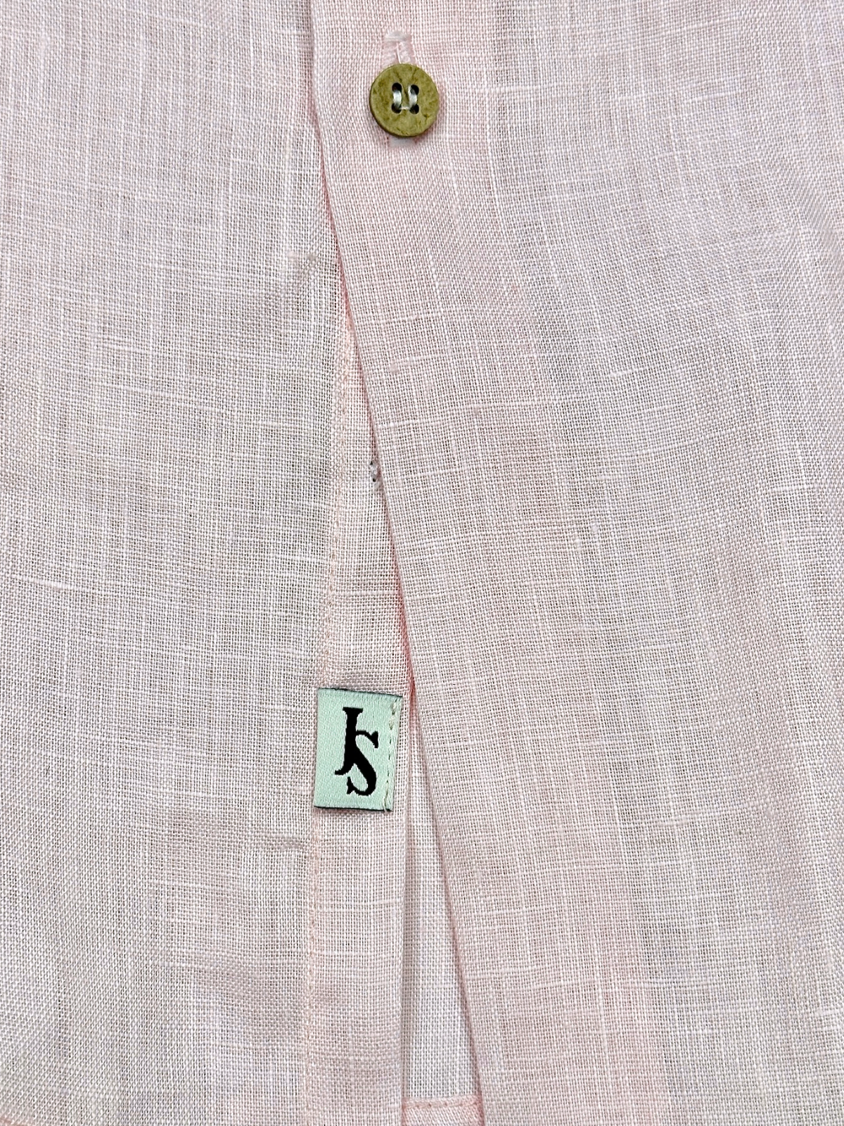 Byron Bay Linen L/S Shirt - Baby Pink