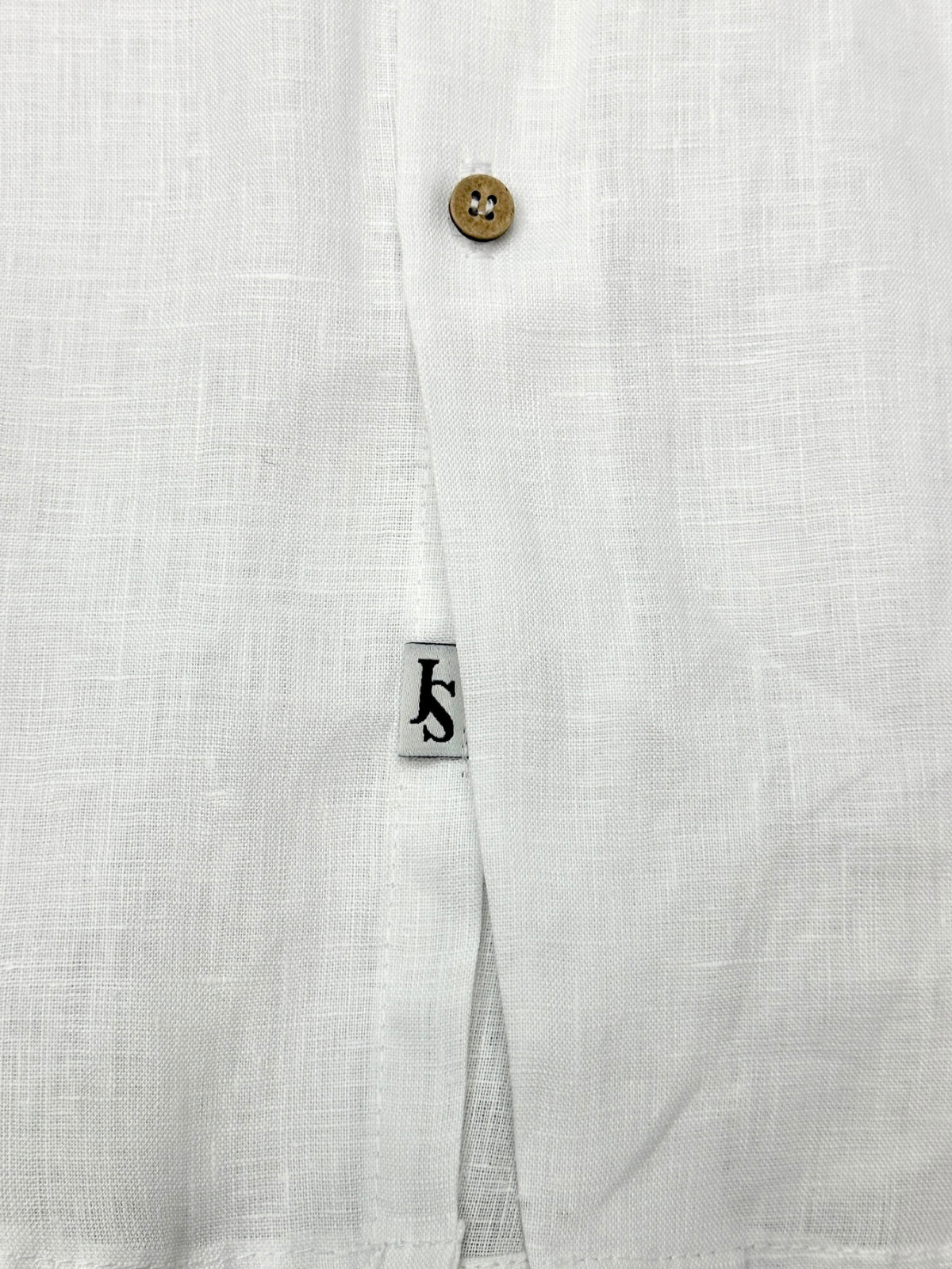 Byron Bay White Linen L/S Big Mens Shirt