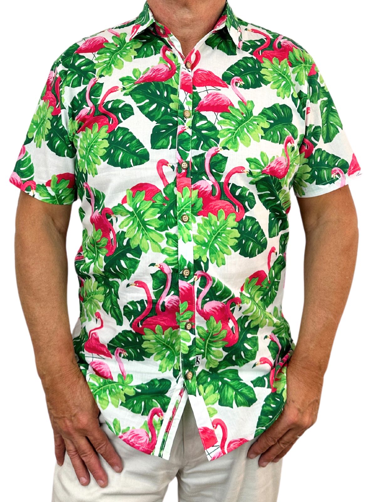 Plumage Floral Cotton Voile S/S Shirt – Green/Pink