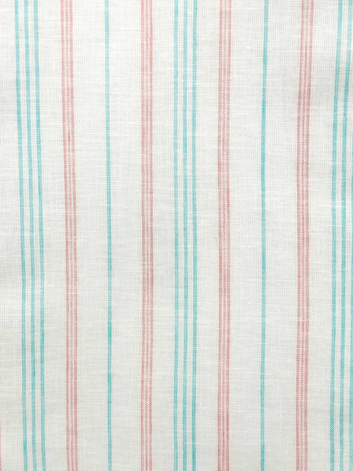 Positano Stripe Linen S/S Shirt - Blue/Pink/White