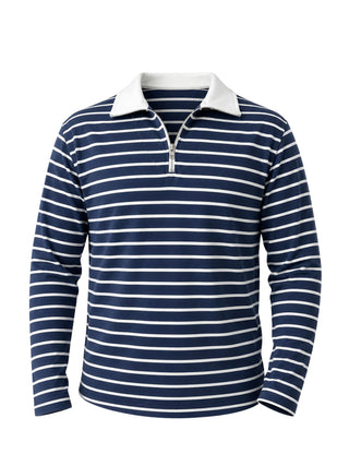 Riviera Navy Zip Polo