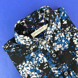 Rolling Stone Abstract Cotton L/S Shirt - Black/Blue