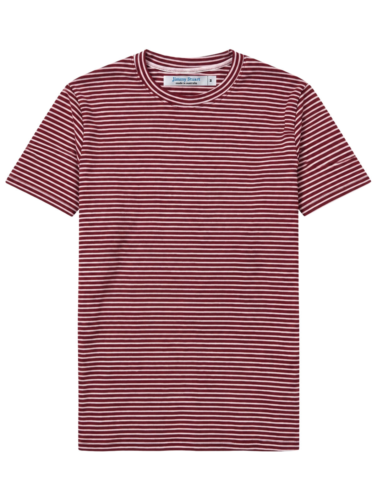 Bermuda Stripe Cotton S/S Tee - Maroon