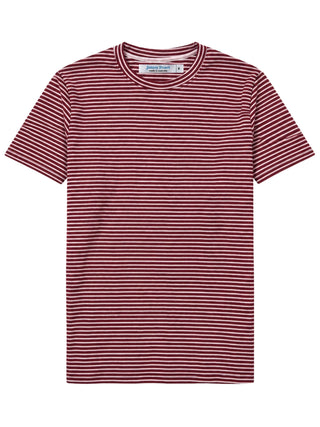 Bermuda Stripe Cotton S/S Tee - Maroon