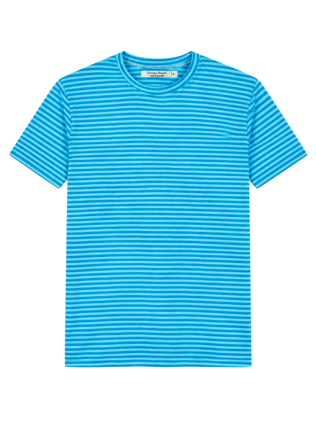 Bermuda Stripe Cotton S/S Tee - Aqua
