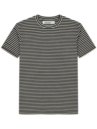 Bermuda Stripe Cotton S/S Tee - Black/Brown