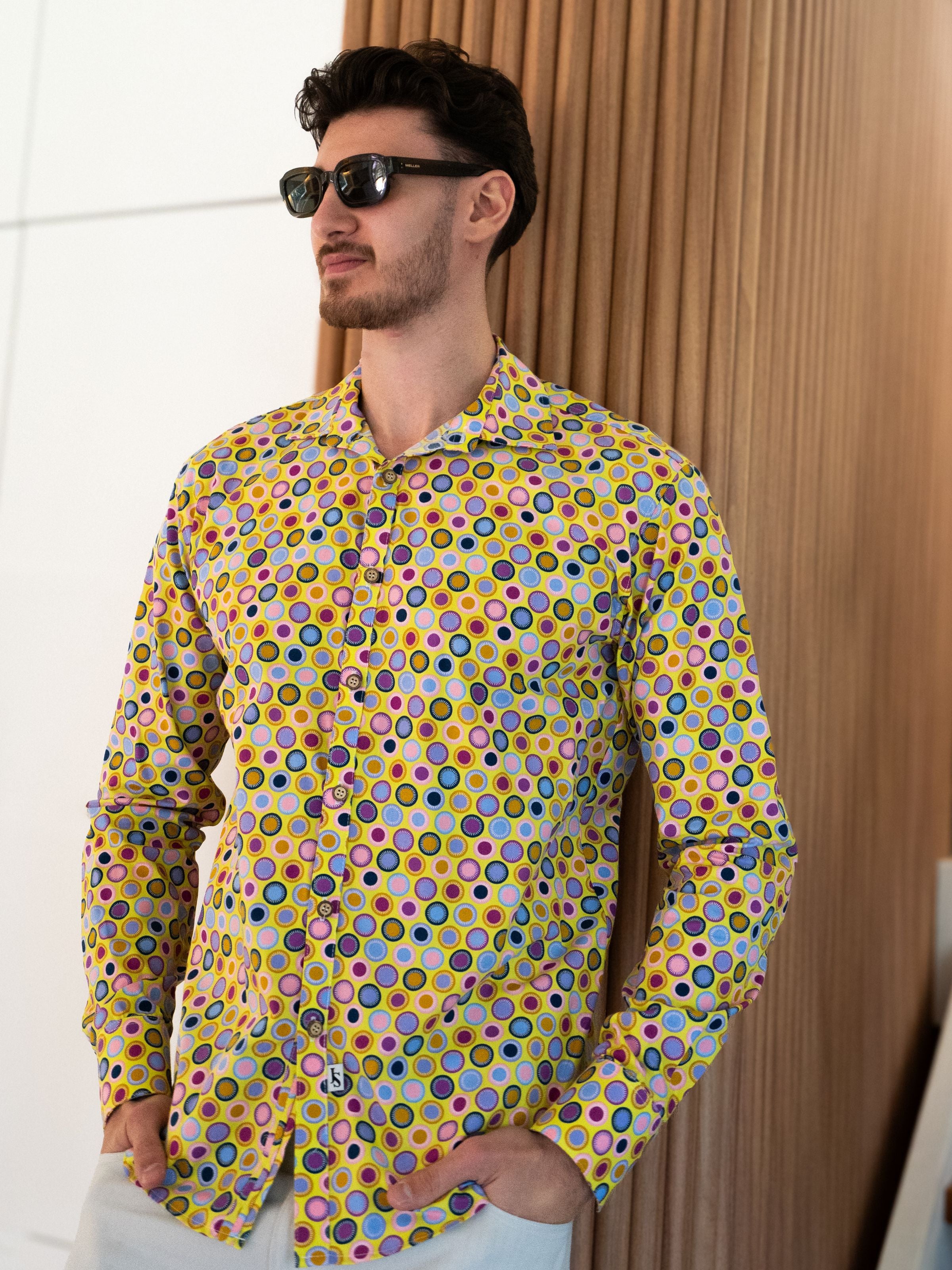 Sunspot Abstract L/S Shirt - Yellow
