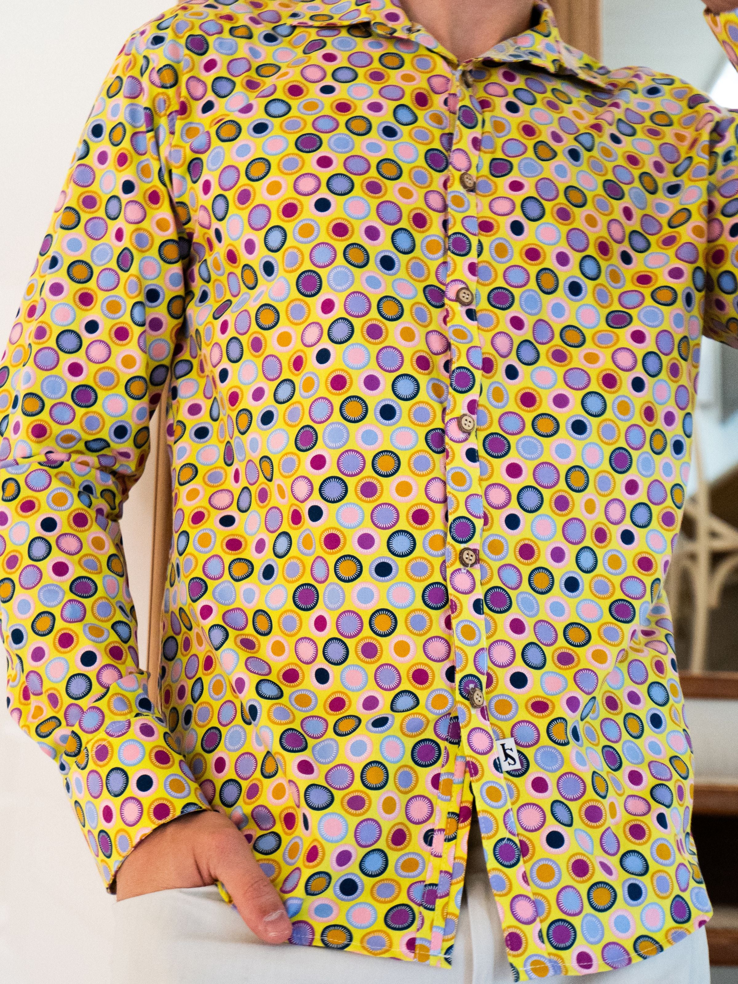 Sunspot Abstract L/S Shirt - Yellow