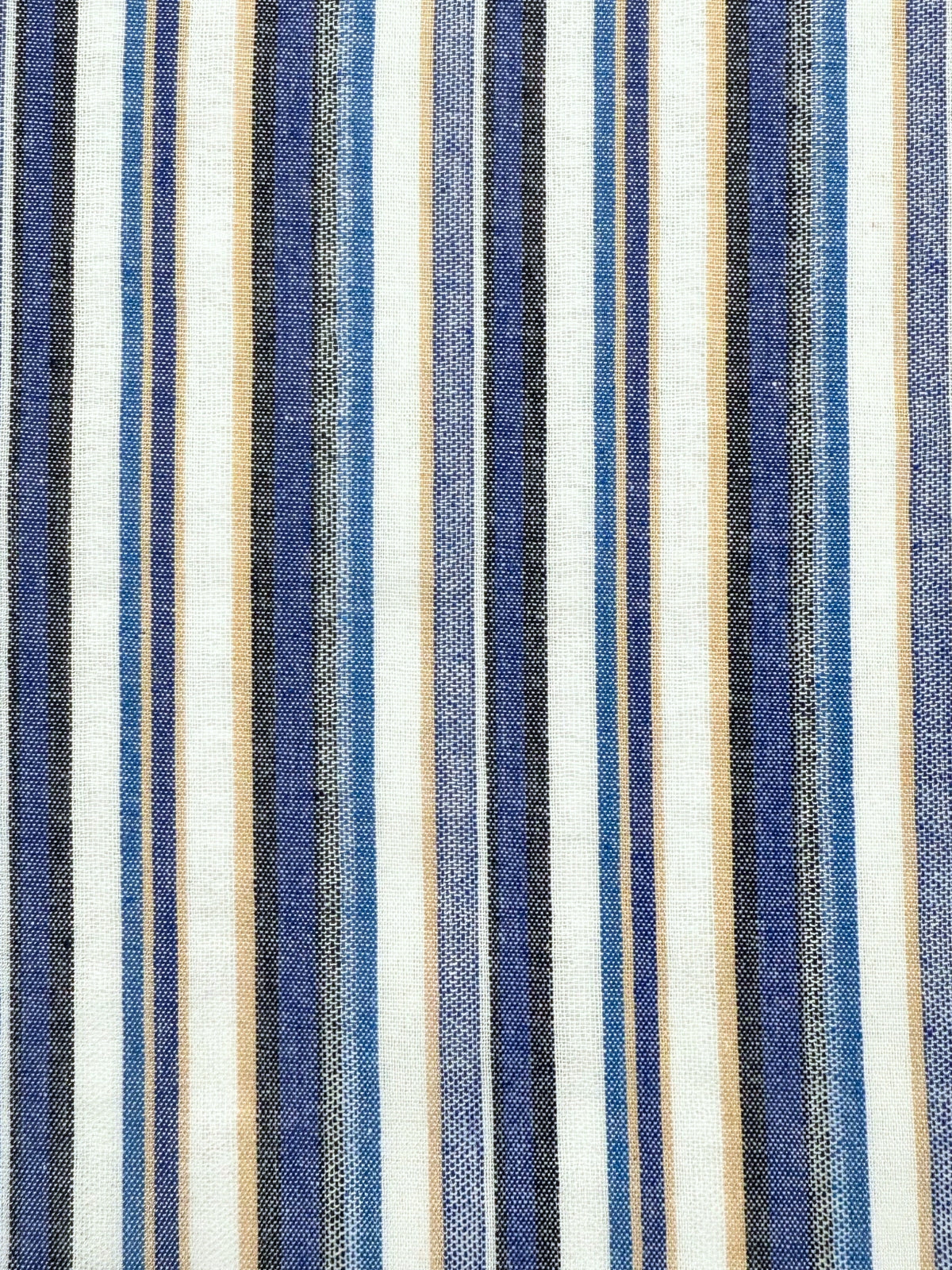 Santorini Stripe Linen S/S Big Mens Shirt