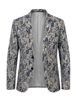 Seville Paisley Cotton Jacket - Grey