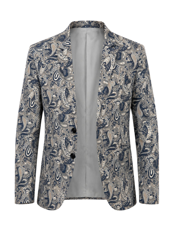 Seville Paisley Cotton Jacket - Grey
