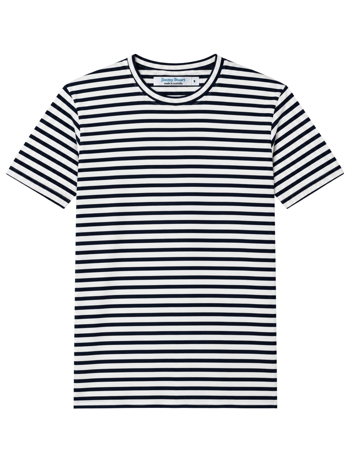 Siberia Stripe Cotton S/S Tee - Navy/White