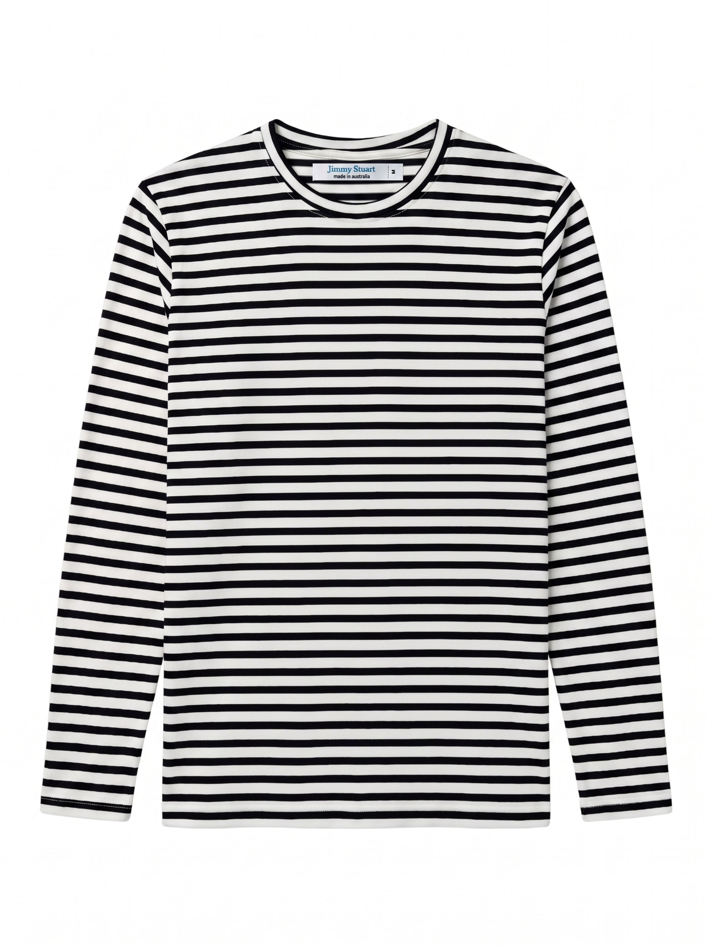 Siberia Stripe Cotton L/S Tee - Navy/White