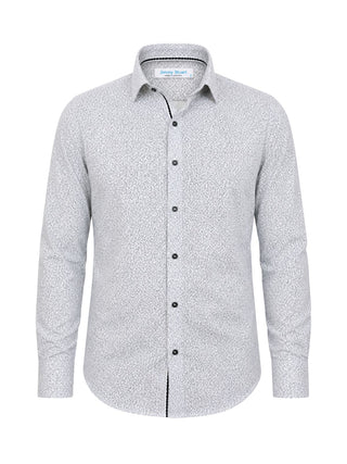 Sleet Floral Cotton L/S Shirt - White