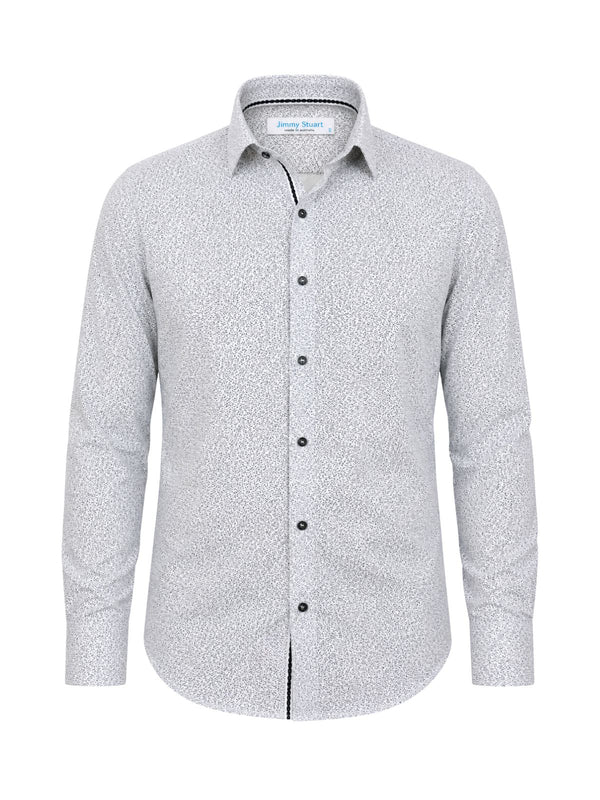 Sleet Floral Cotton L/S Shirt - White