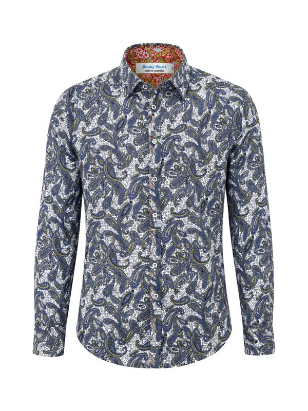 Slick Paisley L/S Big Mens Shirt – Green