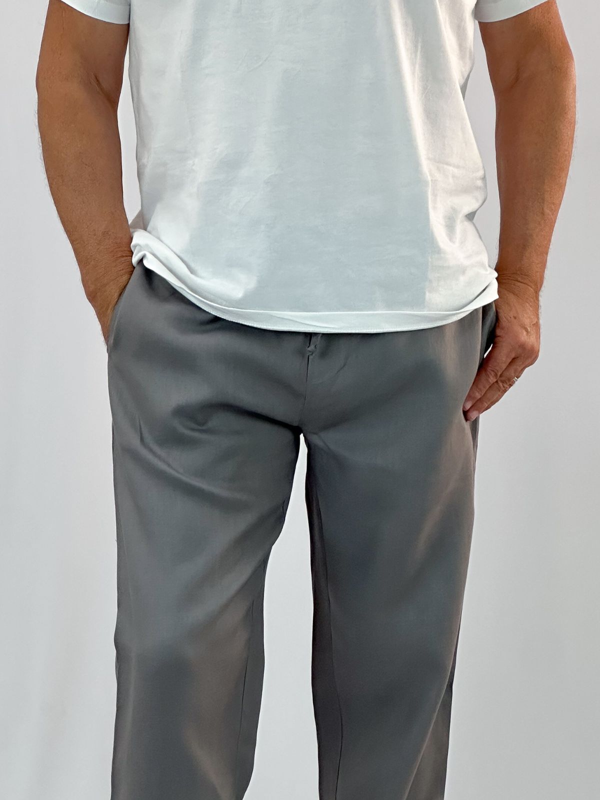 Smoke Linen Pant - Relaxed Fit