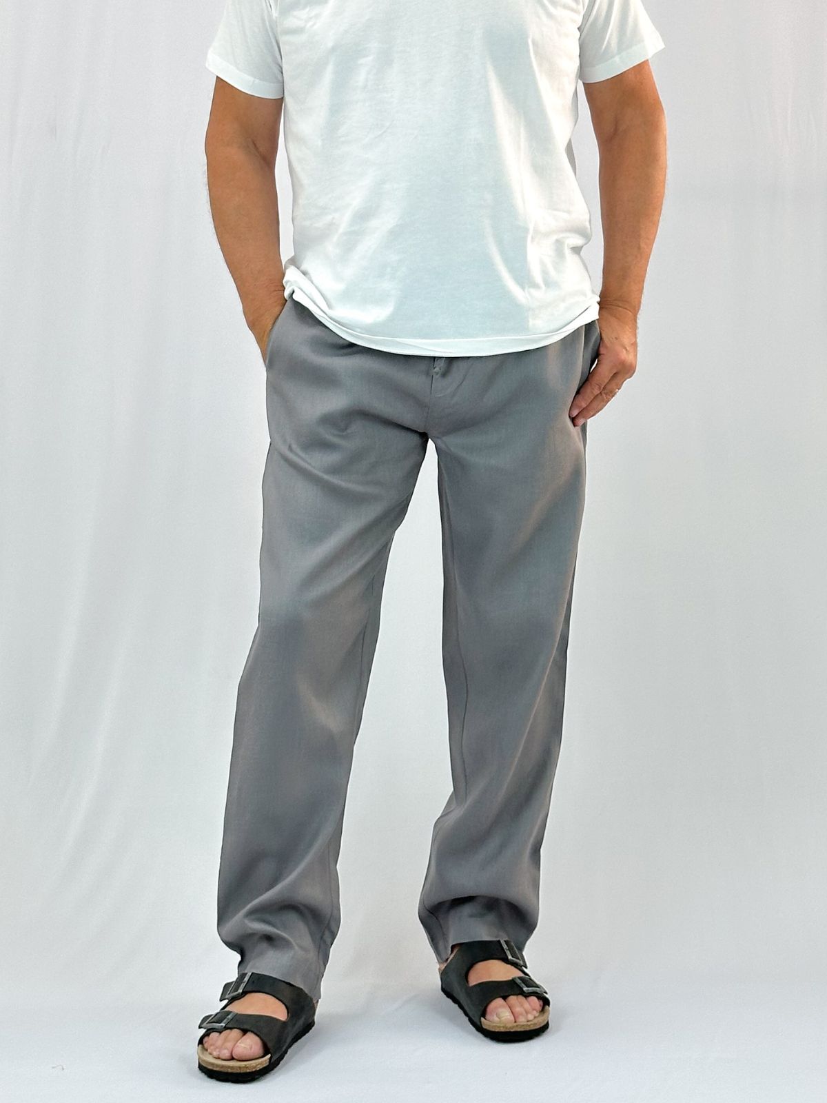 Smoke Linen Pant - Relaxed Fit