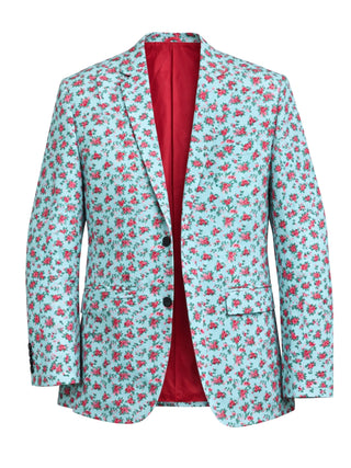 Sugar Floral Cotton Jacket - Blue/Pink