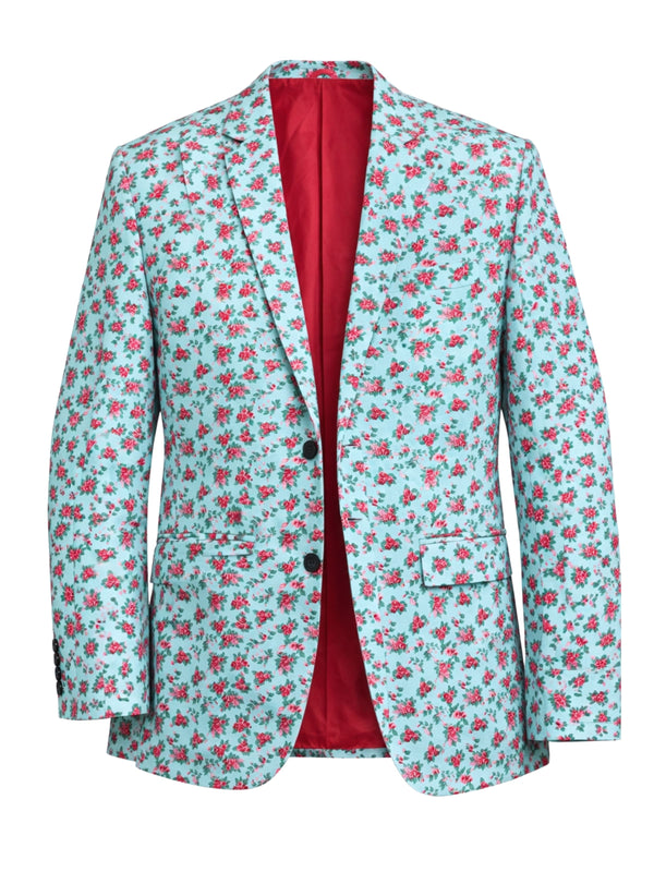 Sugar Floral Cotton Jacket - Blue/Pink
