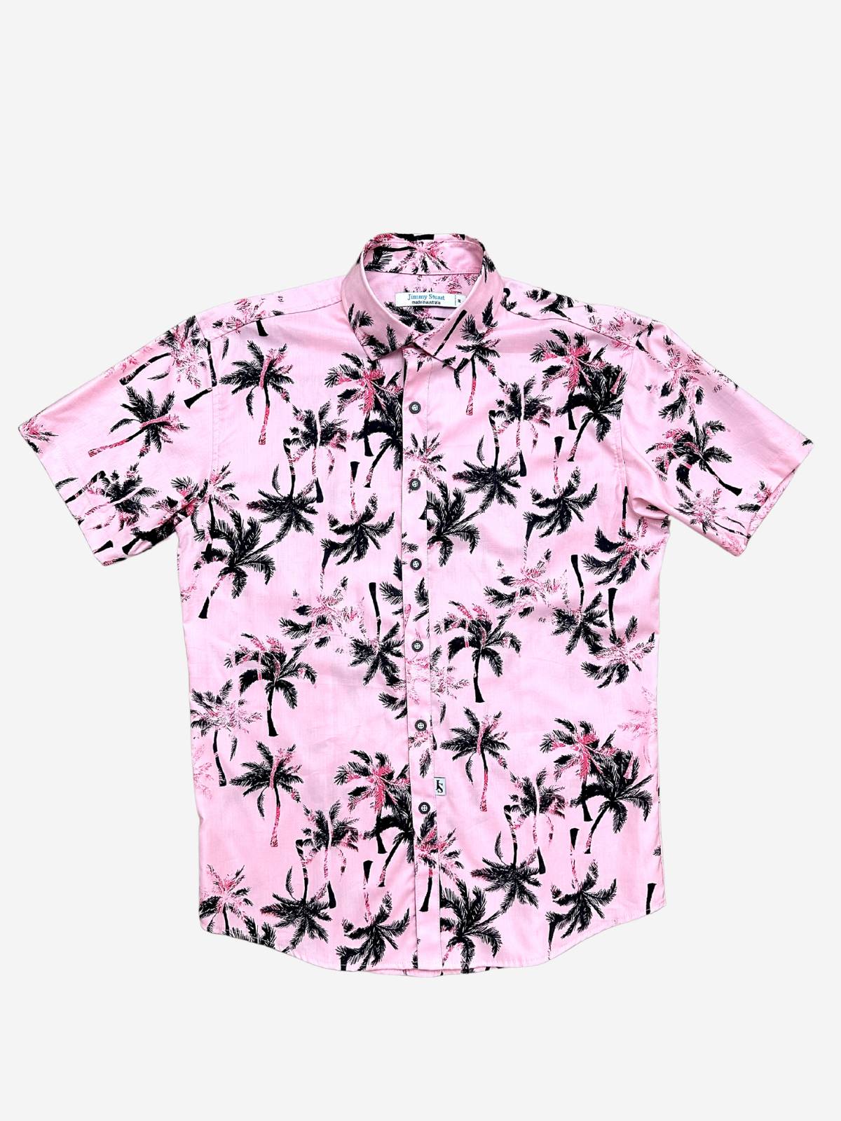 Sunset Hawaiian Cotton S/S Shirt - Pink