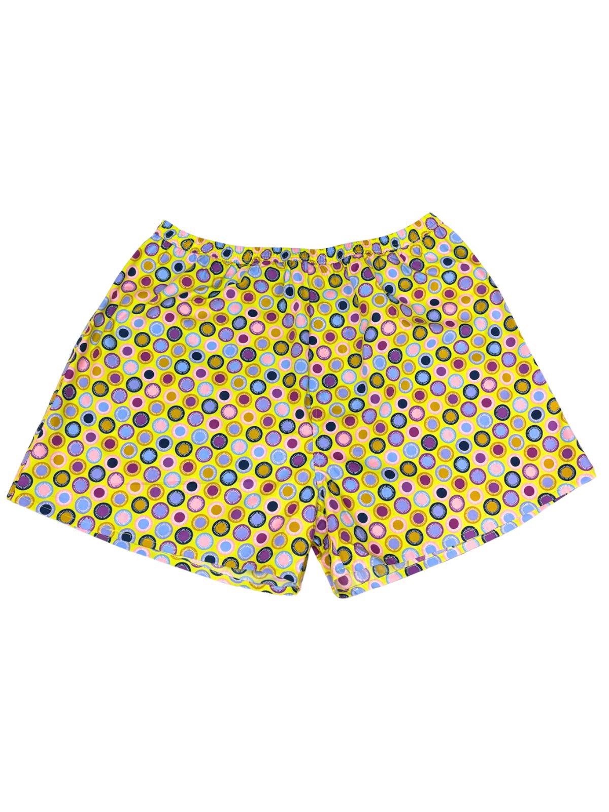 Sunspot Abstract Cotton Boxer Short - Yellow