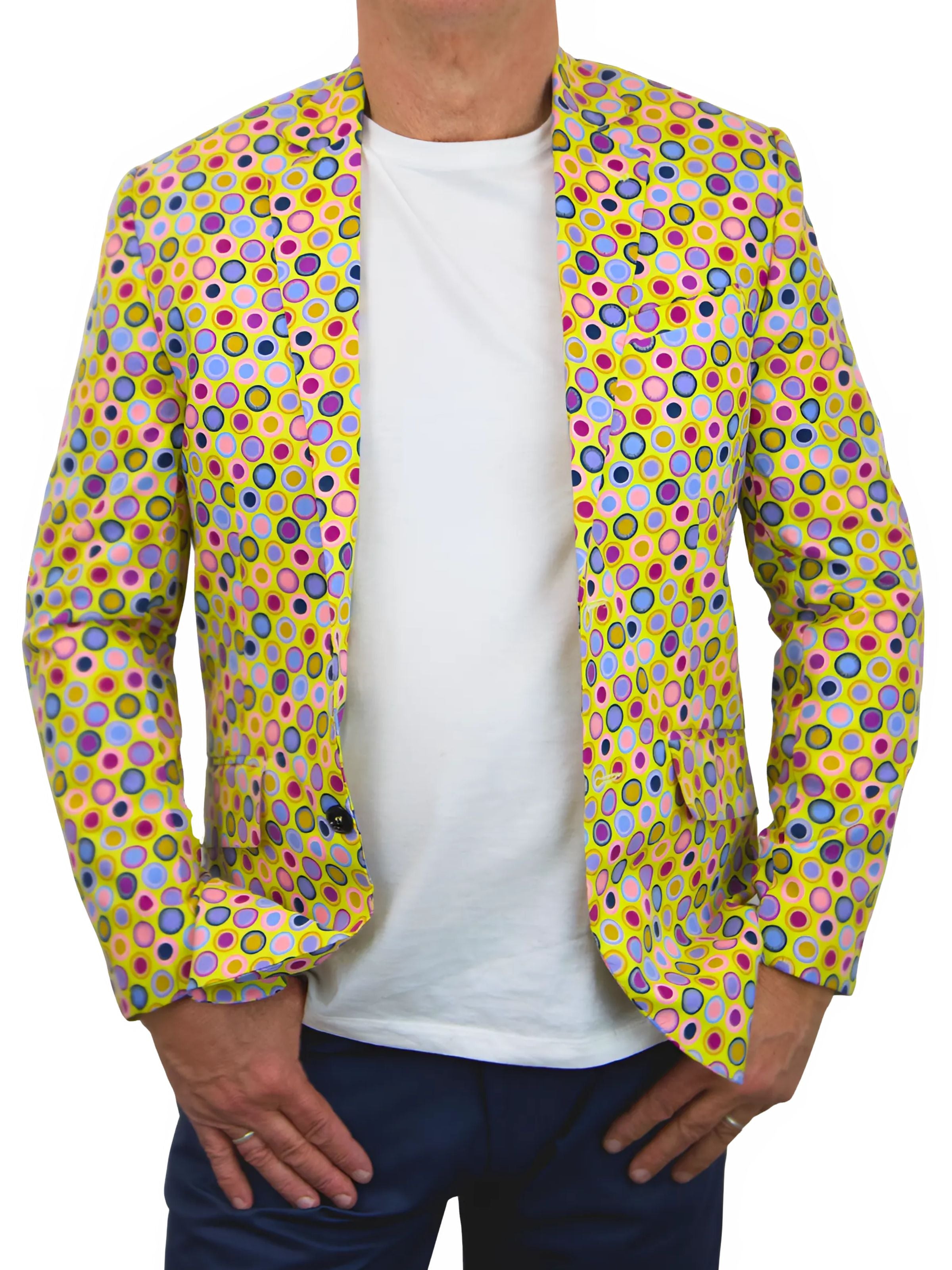 Sunspot Polka Dot Cotton Jacket - Yellow