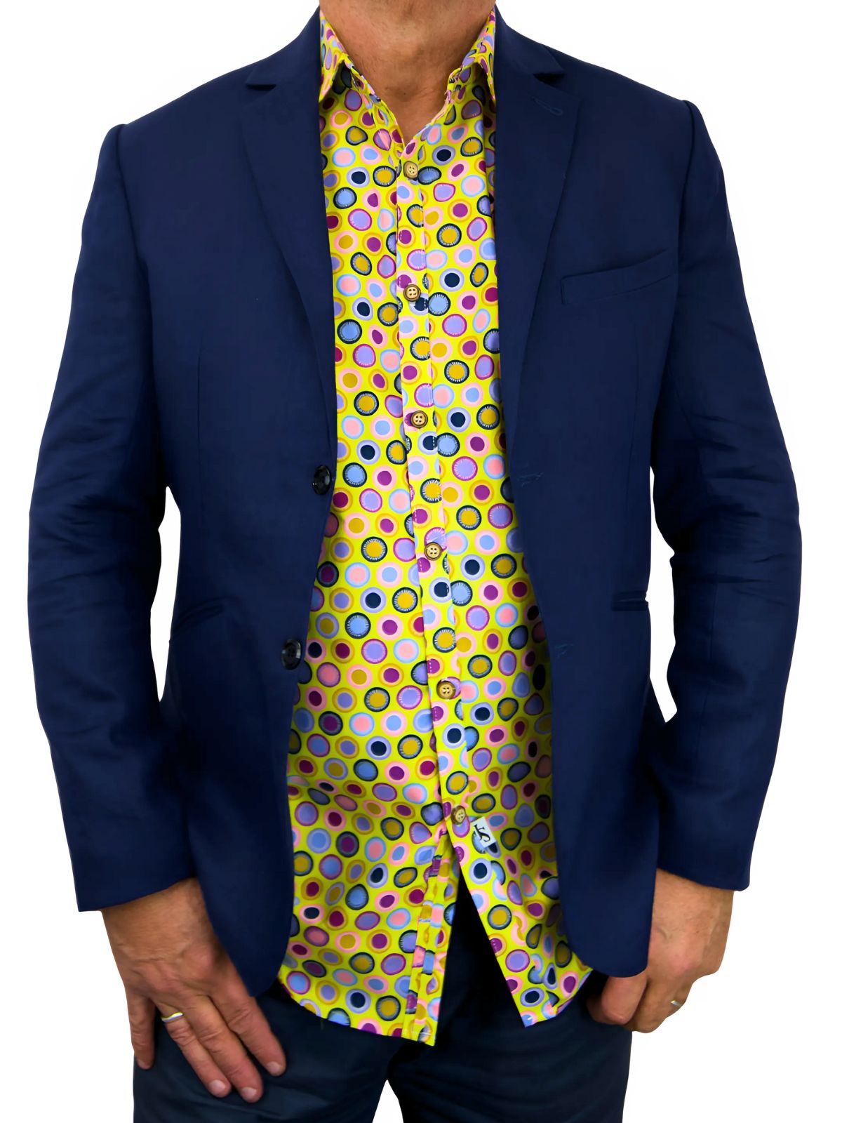 Sunspot Abstract L/S Big Mens Shirt - Yellow