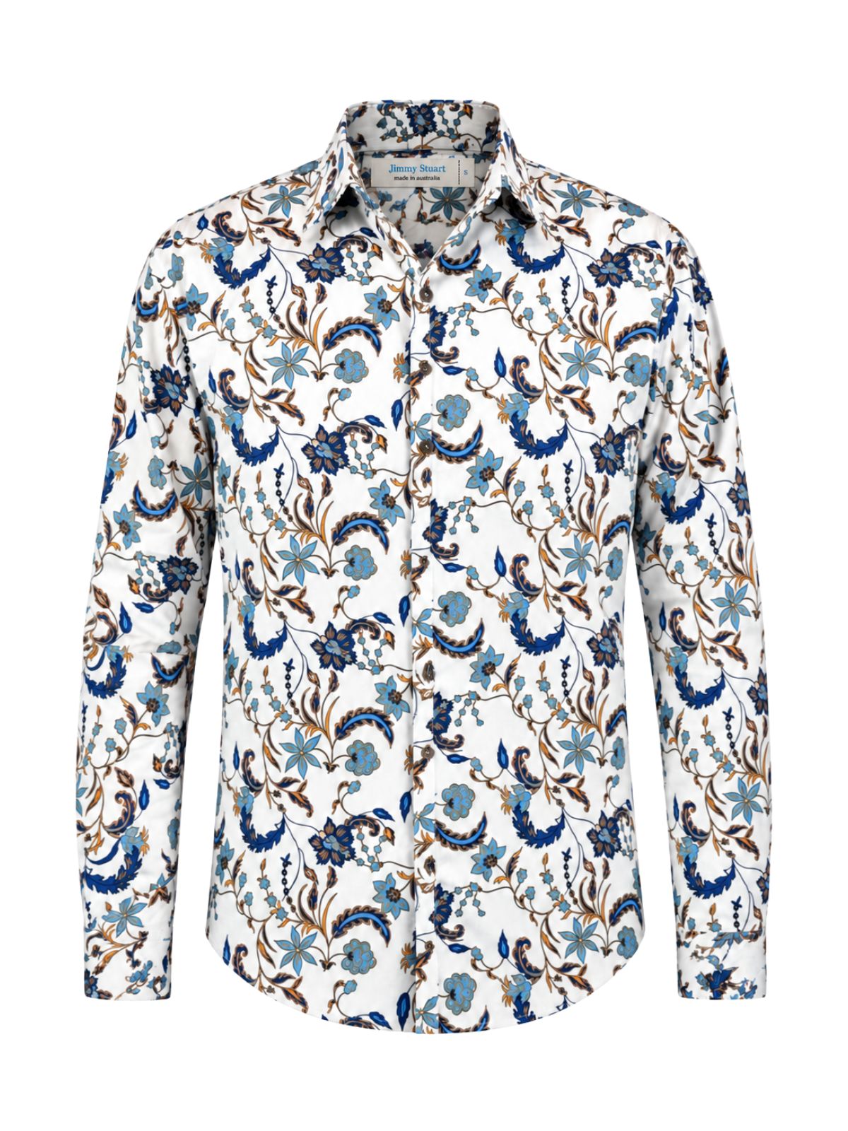 Taboo Floral Cotton L/S Shirt - White