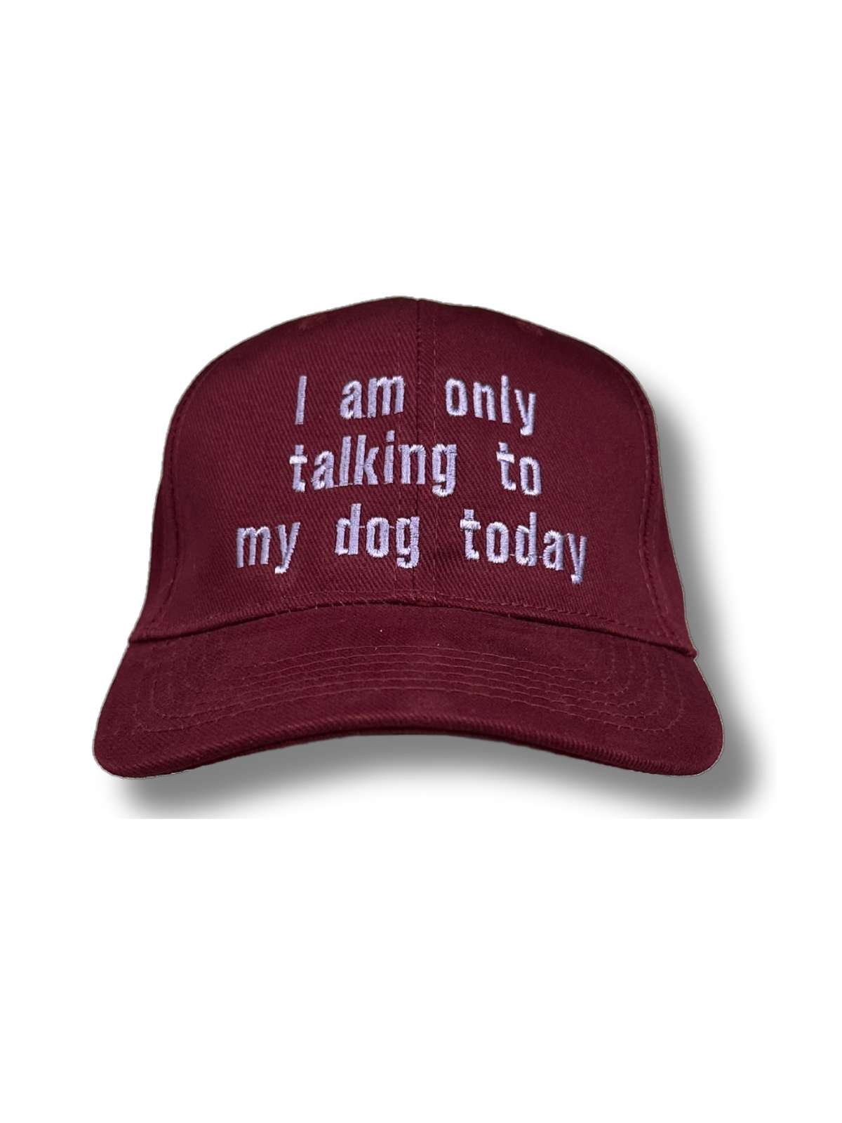 Talking Dogs Unisex Cotton Cap - Maroon