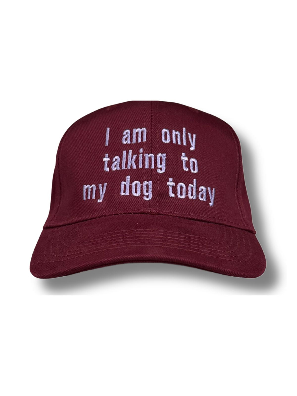Talking Dogs Unisex Cotton Cap - Maroon