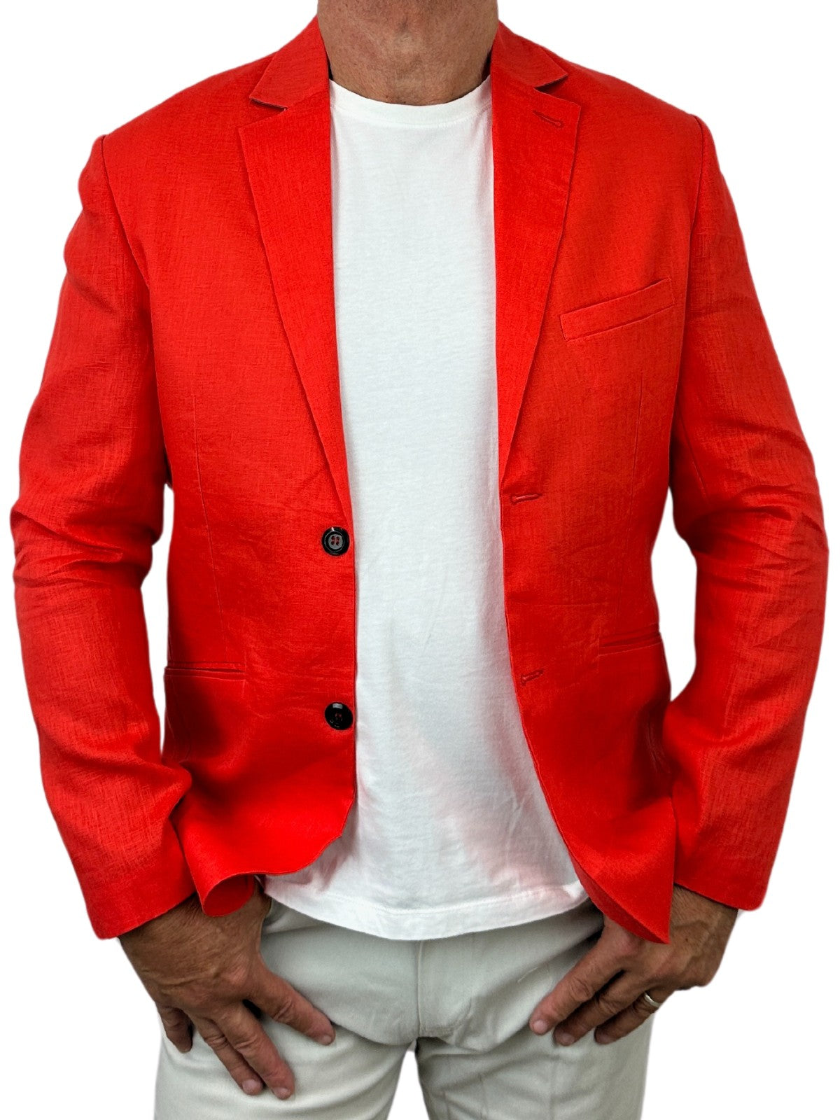 Tangerine Linen Jacket