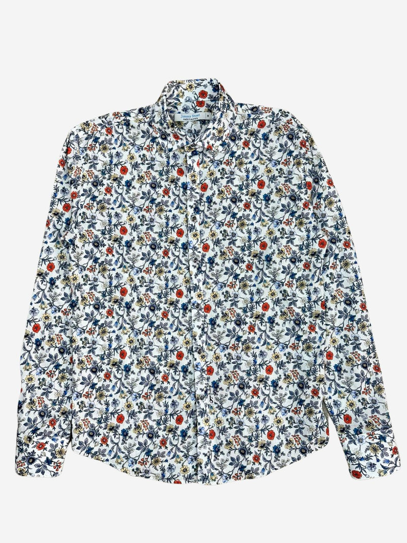 Tangle Floral Cotton L/S Big Mens Shirt – Multi