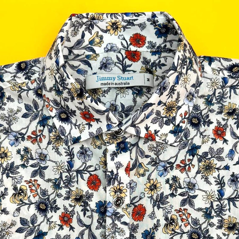 Tangle Floral Cotton L/S Big Mens Shirt – Multi