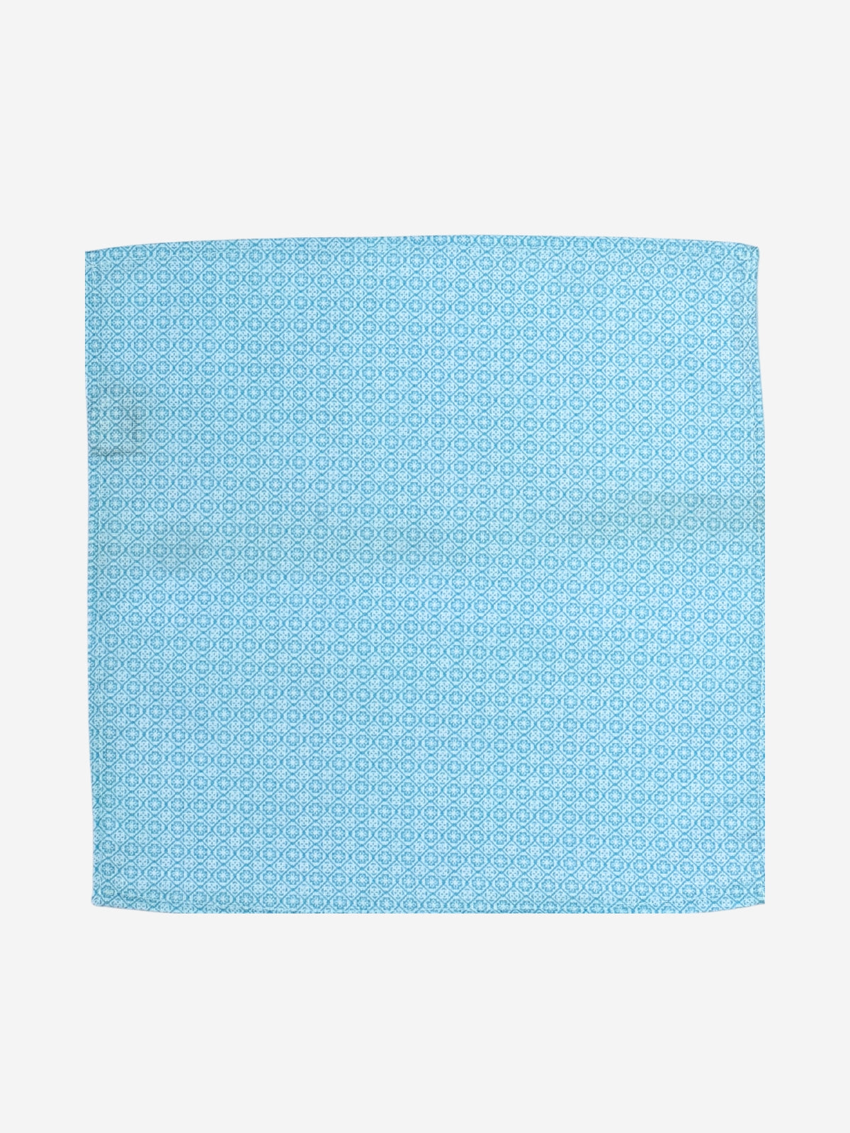 Tessera Cotton Pocket Square - Blue