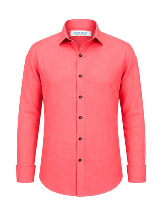Byron Bay Watermelon Linen L/S Shirt