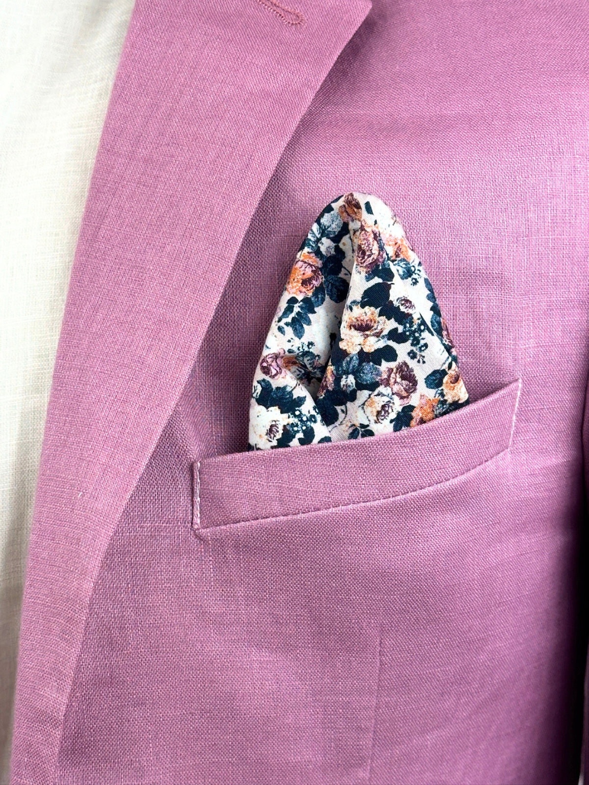 Thrive Pink Cotton Pocket Square