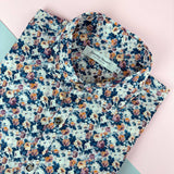 Thrive Floral Cotton L/S Shirt - Pink/Navy