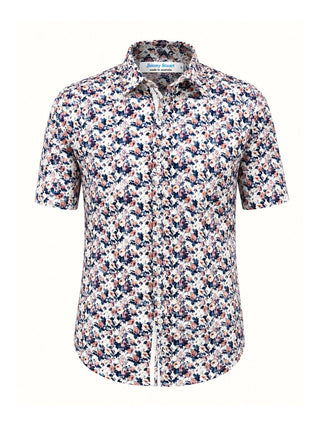 Thrive Floral Cotton S/S Shirt - Pink